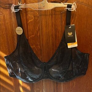 Wacoal Midnight Black Lace Bra 38DD